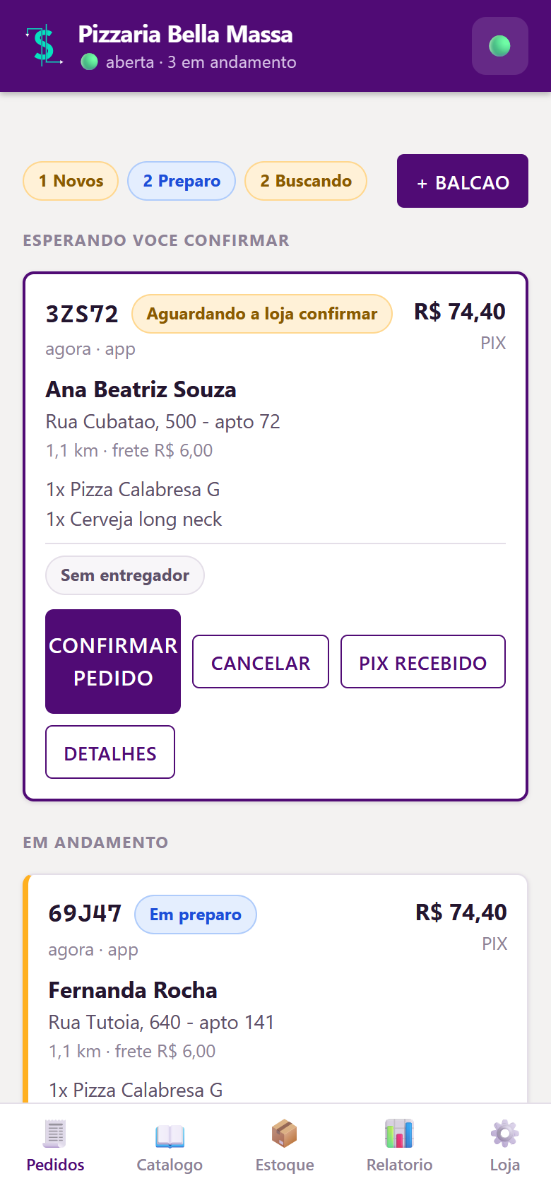 Aplicativo da loja
